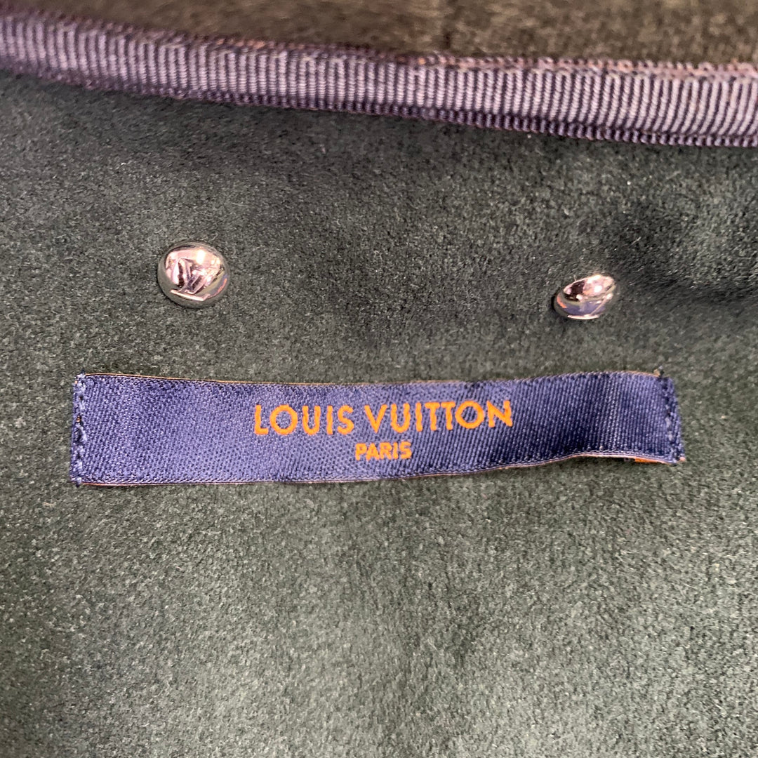 LOUIS VUITTON Size L Green Cotton Blend Hoodie Jacket
