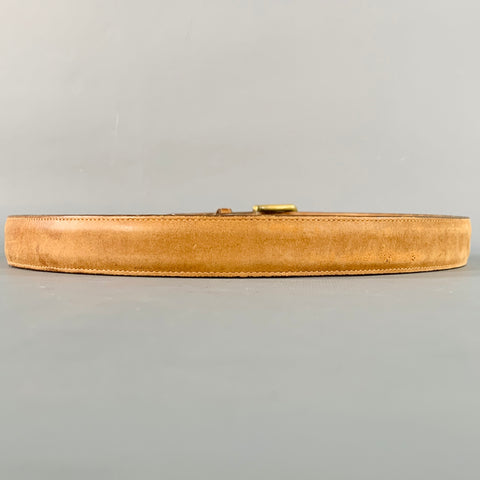 POLO by RALPH LAUREN Vintage Size 34 Beige Embroidered Leather Belt