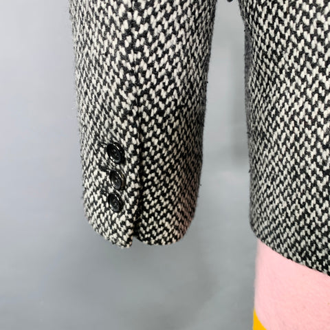 COMME des GARCONS HOMME PLUS Size M Black White Tweed Jacket