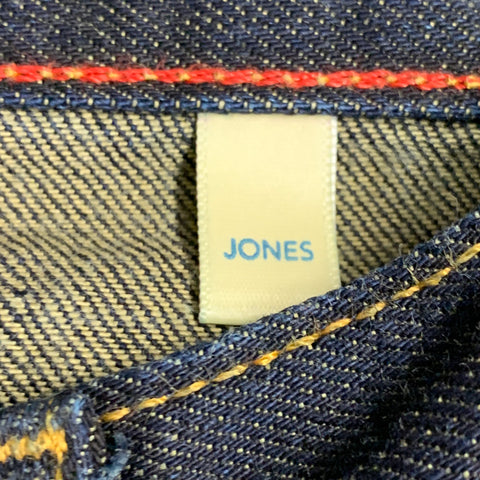 RALEIGH DENIM Size 34 Jones Indigo Twill Cotton Blend Straight Selvedge Jeans