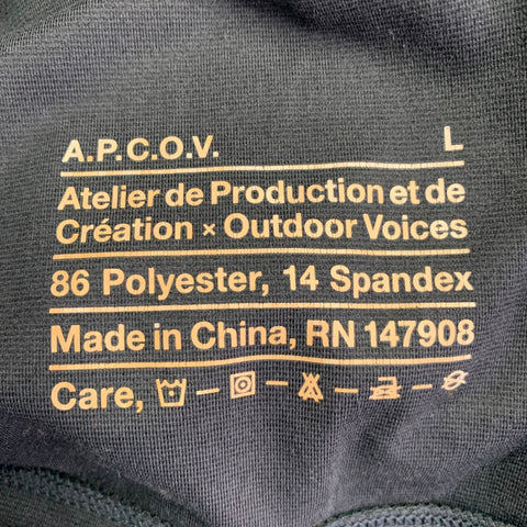 A.P.C. Size L Black Polyester Blend Long Sleeve Sweatshirt