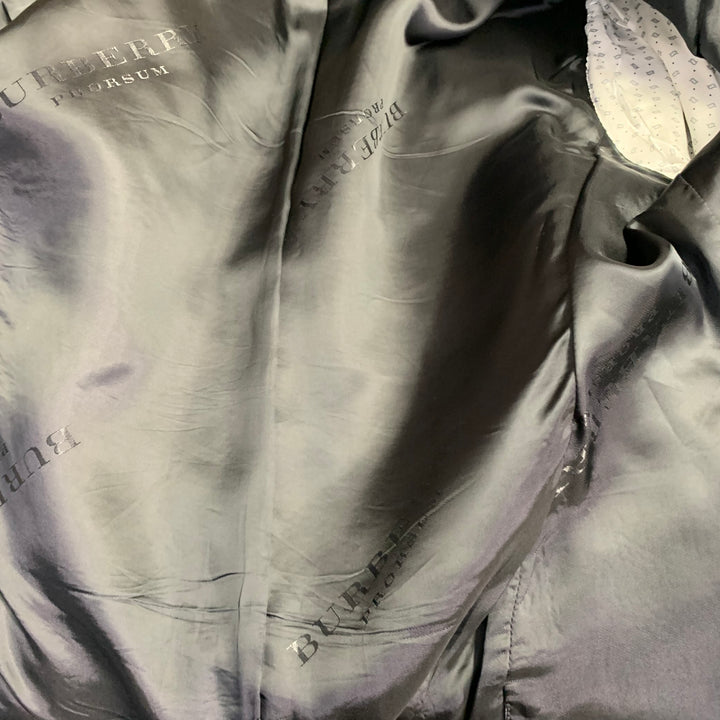 BURBERRY PRORSUM Size 42 Slate Grey Seersucker Cotton Notch Lapel Sport Coat