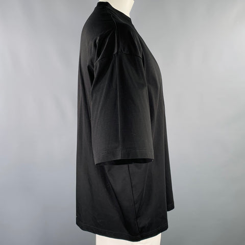 A.4.B Size L Black Cotton Oversized Long Sleeve Shirt