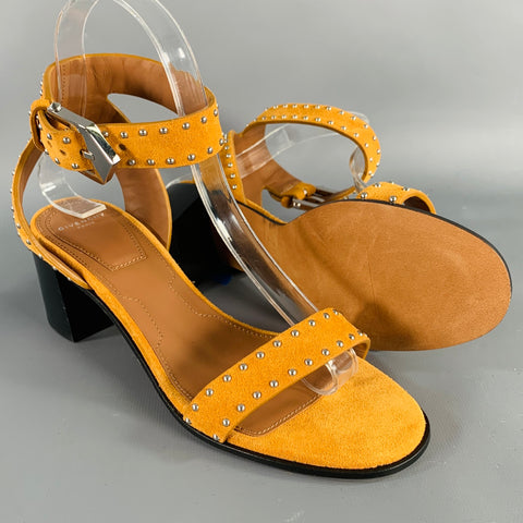 GIVENCHY Size 6 Mustard Yellow Suede Ankle Strap Sandals