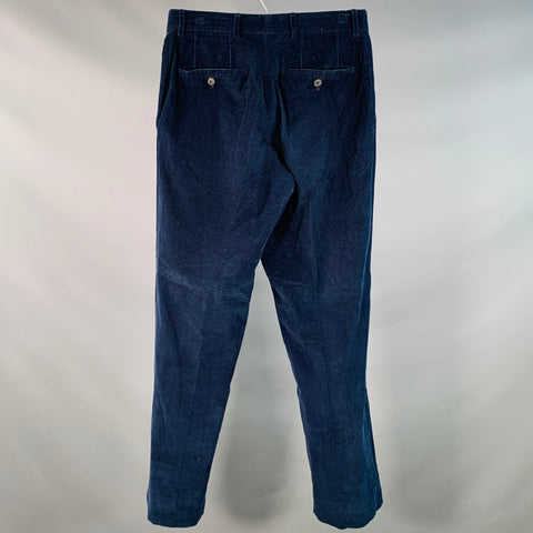 BOSS by HUGO BOSS Size 28 Navy Corduroy Cotton Straight Casual Pants
