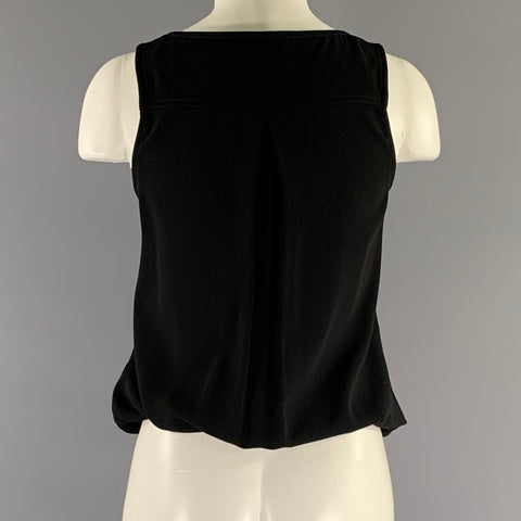 TRINA TURK Size XS Black Gold Polyester Sleeveless Casual Top