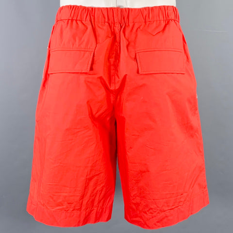 HELMUT LANG Short en coton rouge taille L avec poches zippées