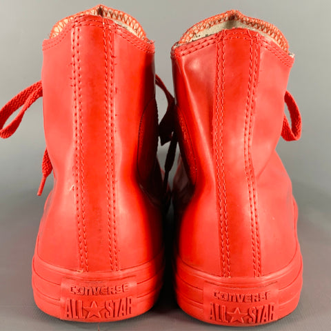 CONVERSE Size 9.5 Red Rubber High Top Sneakers