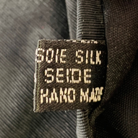 L'ESCALIER D'ARGENT Black Moire Silk Tie