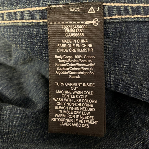 RRL by RALPH LAUREN Size XL Navy Cotton Shawl Collar Worker Jacket