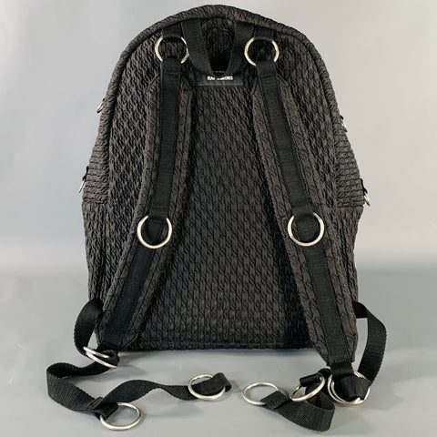 EASTPAK x RAF SIMONS Black Silver Textured Polyester Blend Backpack
