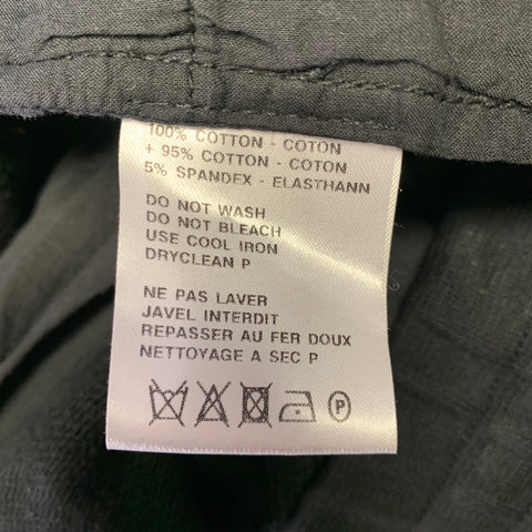 HAIDER ACKERMANN Size M Black Gold Embroidery Cotton Casual Pants