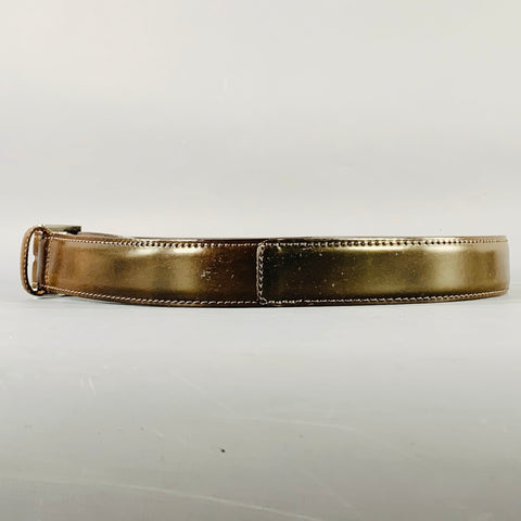 ALLEN EDMONDS Size 34 Cordovan Avenue II Brown Shell Cordovan Leather Belt