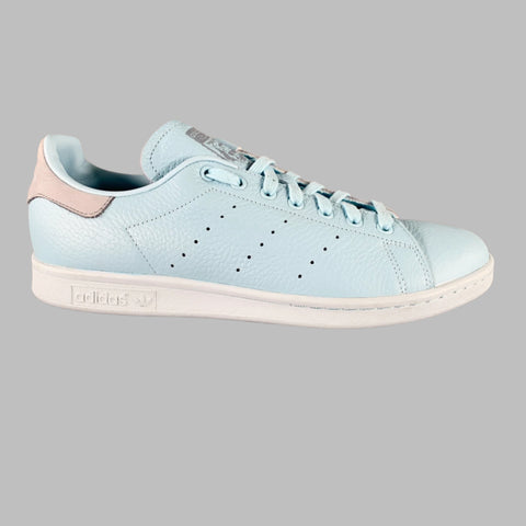 ADIDAS Size 10.5 Light Blue Faux Leather Low Top Sneakers