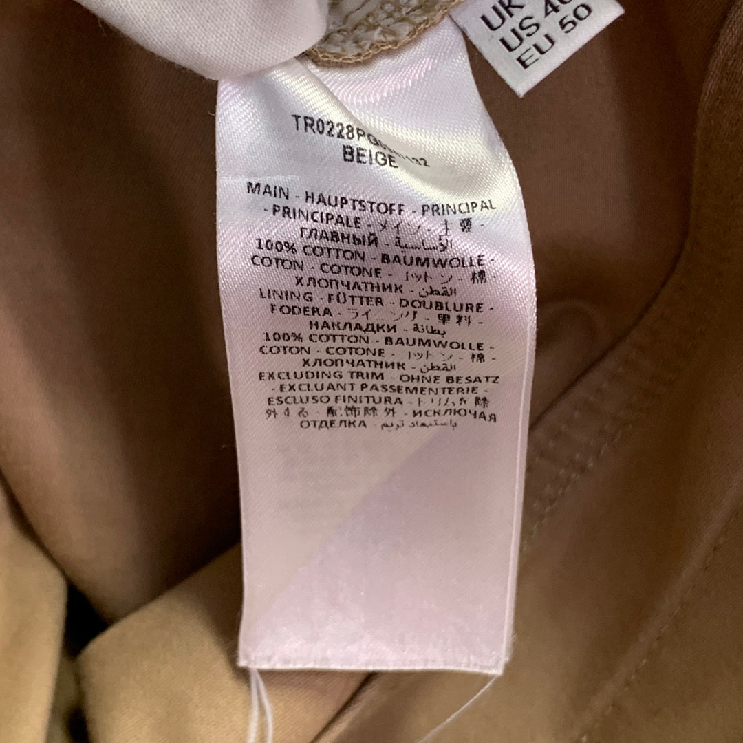 JW ANDERSON Size 40 Tan Cotton Tapered Flat Front Zip Fly Casual Pants