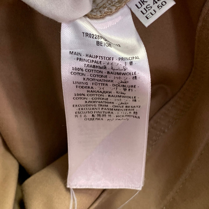 JW ANDERSON Size 40 Tan Cotton Tapered Flat Front Zip Fly Casual Pants