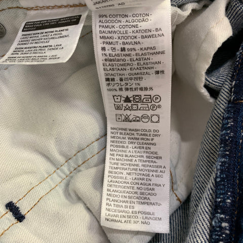 LEVI STRAUSS Size 28 511 Blue Organic Cotton Slim Selvedge Jeans