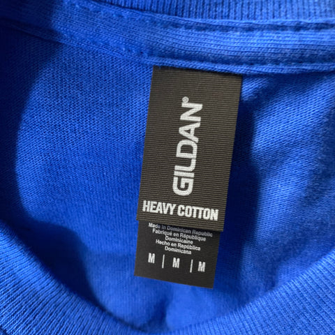 GILDAN Size M Blue Graphic Cotton Oversized T shirt