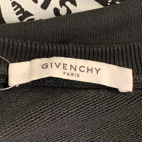 GIVENCHY Size XXL Black Angel Graphic Cotton Crew Neck Sweatshirt