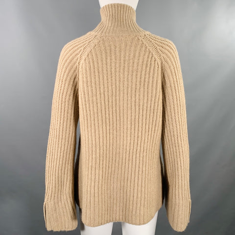 BRUNELLO CUCINELLI Size M Beige Camel Cashmere Wide Sleeves Cardigan