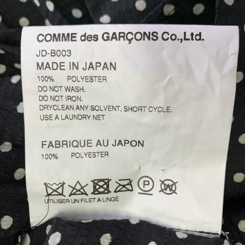 JUNYA WATANABE Size XS Black White Polyester Polka Dot Buttoned Shirt