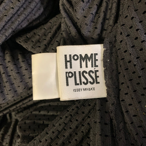 ISSEY MIYAKE Size S Black Pleated Polyester Hooded Coat