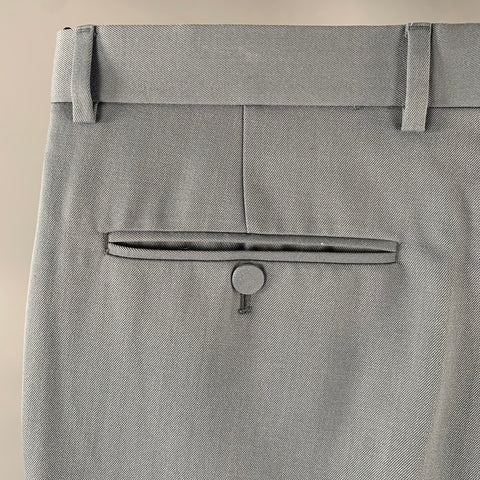 GUCCI Size 32 Blue Wool Zip Fly Dress Pants