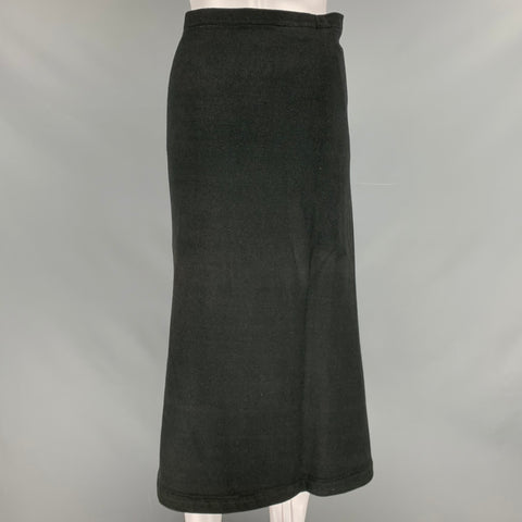 COMME des GARCONS Size M Black Wool Knit Zip Up Skirt