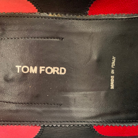 TOM FORD Size 7.5 Black Leather Slip On Loafers