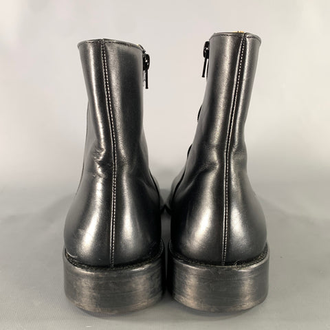 SANDRO MOSCOLONI Size 9.5 Black Leather Boots