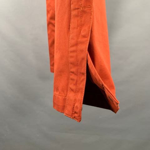 DIESEL Size 31 Orange Rust Twill Cotton Flat Front Casual Pants