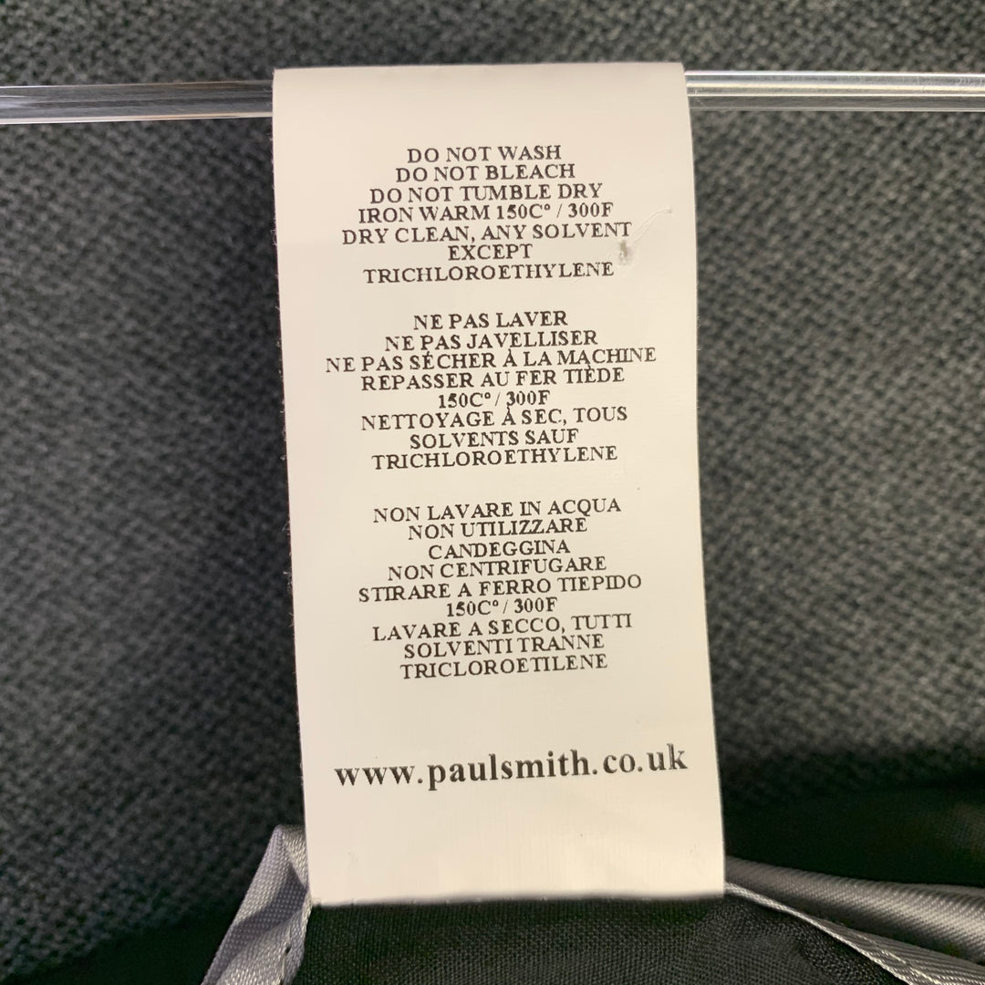 PS by PAUL SMITH Size XXL Grey Black Nailhead Wool Contrast Collar Coat