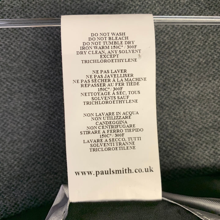 PS by PAUL SMITH Size XXL Grey Black Nailhead Wool Contrast Collar Coat