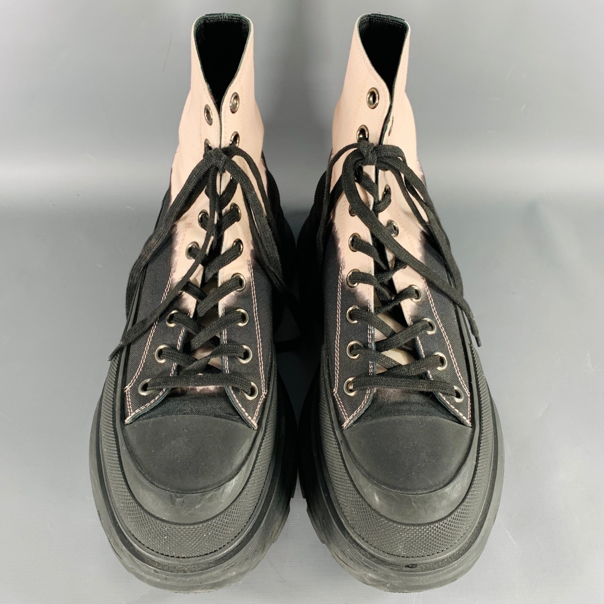 ALEXANDER MCQUEEN Size 9 Black Pink Color Block Mixed