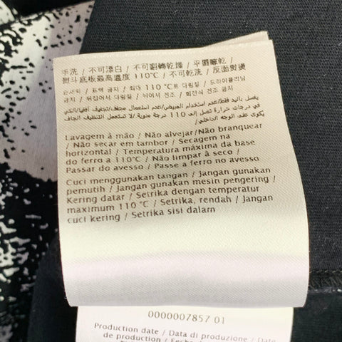 T-shirt Valentino 2020 Col rond en coton imprimé paysage noir et blanc Taille M