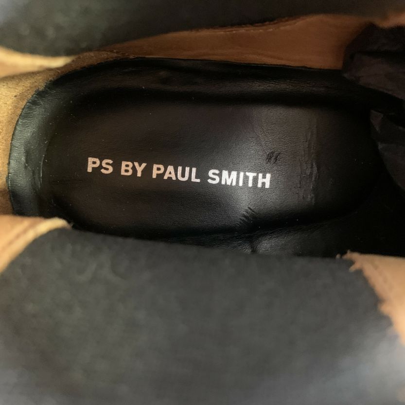 PS by PAUL SMITH Size 7 Purple Black Textured Leather Pull On Boots