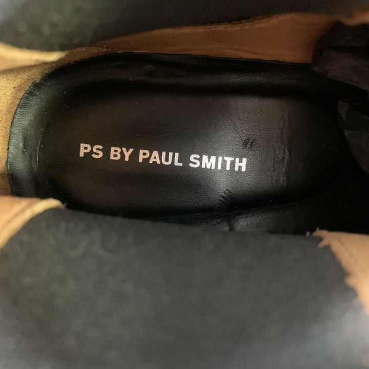 PS by PAUL SMITH Size 7 Purple Black Textured Leather Pull On Boots