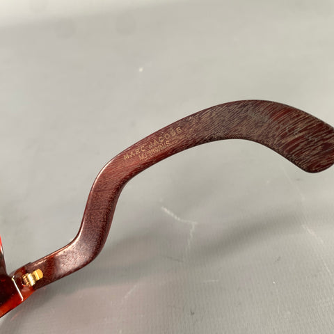 MARC JACOBS Red Brown Acetate Sunglasses