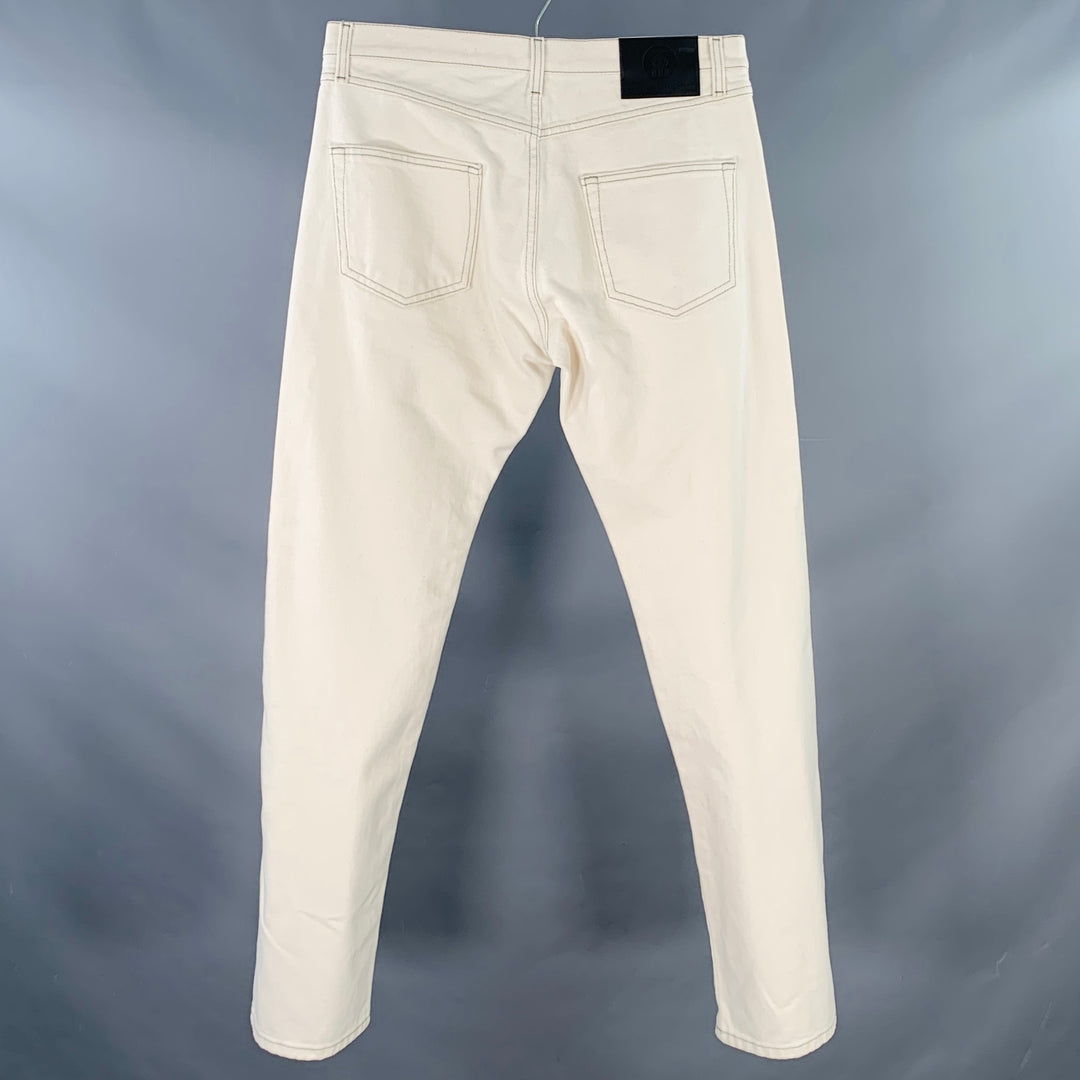 HONEY FUCKING DIJON x TOM of FINLAND Size M Beige Brown Face Print Cotton 5 Pocket Jeans