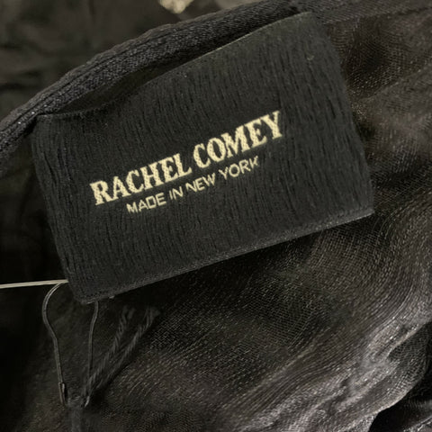 RACHEL COMEY Size 4 Black Silver Silk Blend 50-317 Metallic Dress Top