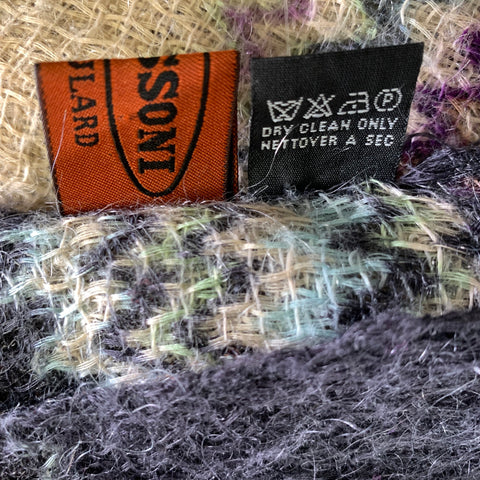 MISSONI Purple Tan Chevron Wool Blend Scarves & Shawls