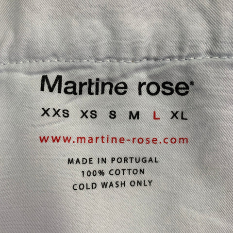MARTINE ROSE Size L Blue Logo Cotton Denim Twill Wide Leg Baggy Jeans