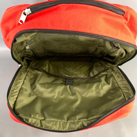 JACK SPADE Red Black Solid Canvas Backpack Bag