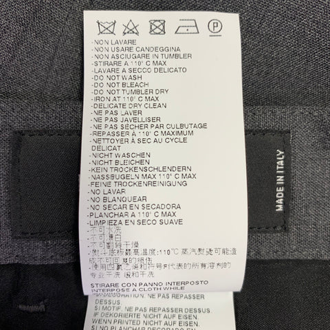 DSQUARED2 Size 32 Grey Charcoal Wool Blend Flat Front Dress Pants