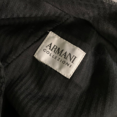 ARMANI COLLEZIONI Size 38 Grey Gunmetal Corduroy Cotton Flat Front Casual Pants