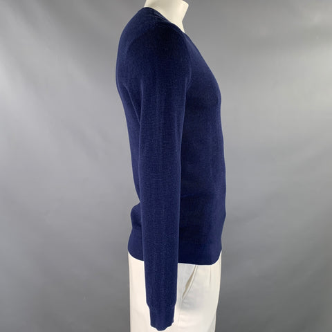 THE KOOPLES Size L Navy Cotton Pullover Sweater