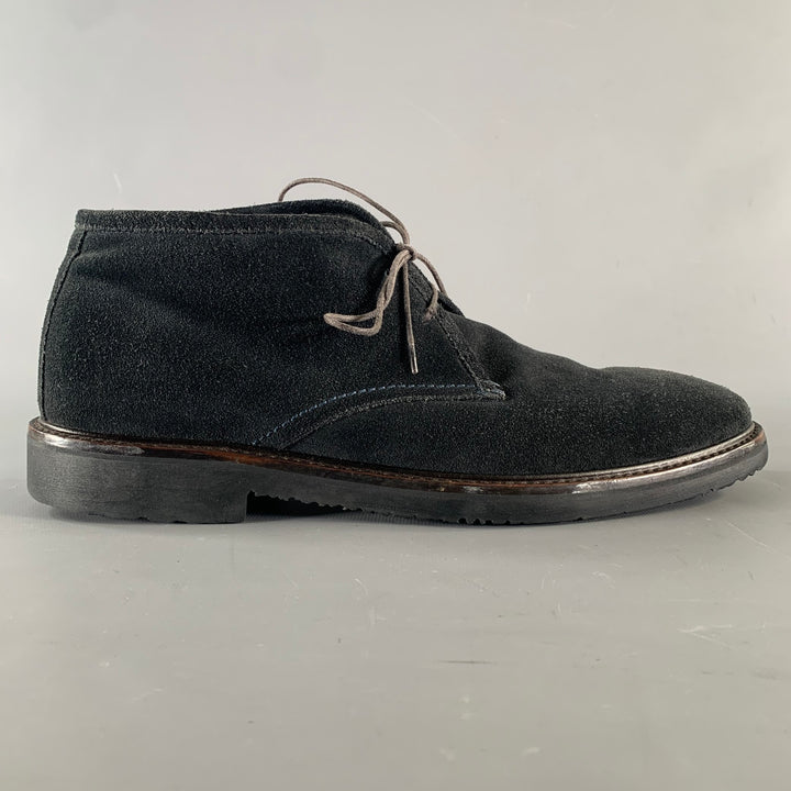 ERMENEGILDO ZEGNA Size 9.5 Navy Suede Chukka Boots