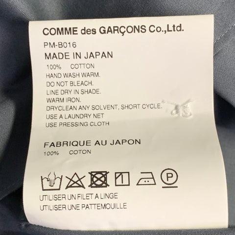 COMME des GARCONS HOMME PLUS Size XL Grey Cotton Longline Long Sleeve Shirt