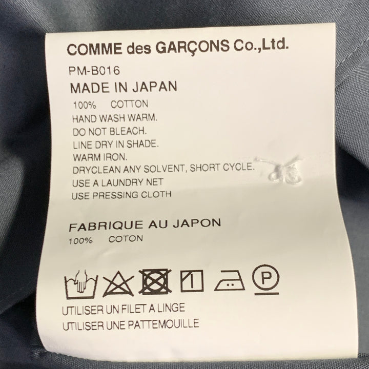 COMME des GARCONS HOMME PLUS Size XL Grey Cotton Longline Long Sleeve Shirt