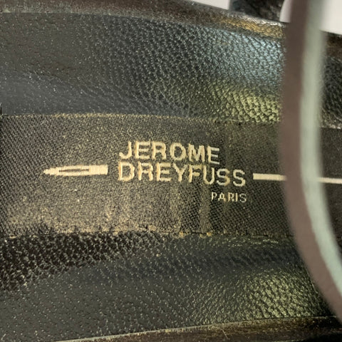 JEROME DREYFUSS Size 7 Black Leather Fringed Stiletto Pumps